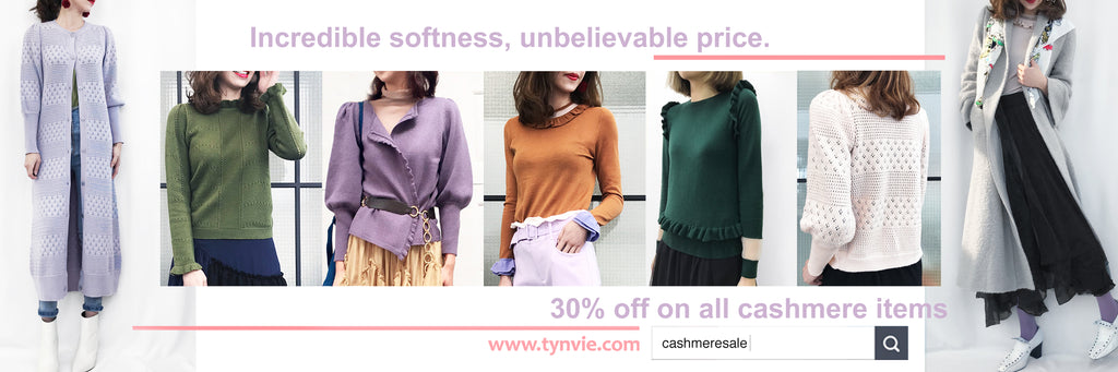 Woohoo! It's a perfect spring time to stay with TYNVIE CASHMERE.
