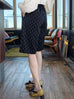 Black White Dash Striped Tailored Knee-Length Shorts