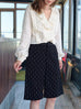 Embossed Floral Ruffle Collar Balloon Sleeve Wrappy Crop Blouse
