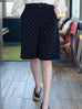 Black White Dash Striped Tailored Knee-Length Shorts