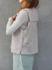 Soft White Shearling-Finish Pure Merino Wool Furry Gilet