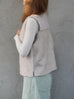 Soft White Shearling-Finish Pure Merino Wool Furry Gilet