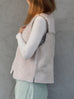 Soft White Shearling-Finish Pure Merino Wool Furry Gilet