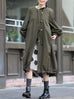 Olive Balloon Sleeve Lightweight Showerproof Drawstring Parka