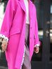 Neonberry Pink Pure Wool Oversized Button Front Coat