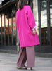 Neonberry Pink Pure Wool Oversized Button Front Coat