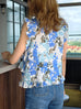 Summer Blossom Flutter Ruffles Sleeveless Drape Silk Top