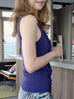 Violet Ash Pointelle Ruffle Trim Knitted Camisole Top