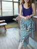 New Colour! Blue Mixed Animal Print Ruffle Hem Wrap Midi Skirt