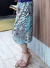 New Colour! Blue Mixed Animal Print Ruffle Hem Wrap Midi Skirt