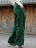 Forest Green Pleated Front Wide Leg Trousers