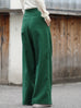 Forest Green Pleated Front Wide Leg Trousers