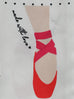 〔 T Y N V I E 〕Exclusive Polka Dot Illustrated Ballet Flat Twilly Silk Scarf