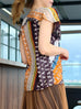 Animal Motif Print Drape Collar Silky Ruffle Blouse
