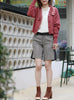 SPECIAL! Stylish Two Tone Woollen High Waist Shorts
