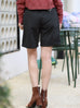 SPECIAL! Stylish Two Tone Woollen High Waist Shorts