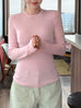 Rosewater Pink Pure Merino Wool Signature Essential Jumper
