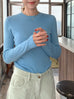 Bluebell Blue Pure Merino Wool Signature Essential Jumper
