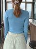 Bluebell Blue Pure Merino Wool Signature Essential Jumper