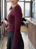 Cherry Burgundy Pure Merino Wool Signature Essential Jumper
