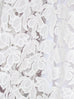 White Floral Embroidered Mesh Elastic Waist Midi Skirt