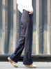 Deep Navy Folded-Hem Straight-Leg Wool Trousers