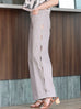 Violet Ash Scalloped Cut-Out Detail Straight-Leg Cotton Trousers