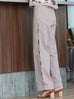 Violet Ash Scalloped Cut-Out Detail Straight-Leg Cotton Trousers