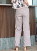 Violet Ash Scalloped Cut-Out Detail Straight-Leg Cotton Trousers