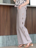 Violet Ash Scalloped Cut-Out Detail Straight-Leg Cotton Trousers