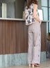 Violet Ash Scalloped Cut-Out Detail Straight-Leg Cotton Trousers