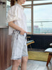 Clean White Sculptural Balloon Sleeve Collared Cotton Shirt
