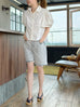 Clean White Sculptural Balloon Sleeve Collared Cotton Shirt