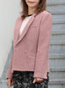 Rose Pink Double-Breasted Woollen Tailored Blazer
