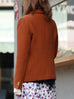Rich Cinnamon Double-Breasted Woollen Tailored Blazer