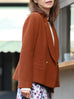 Rich Cinnamon Double-Breasted Woollen Tailored Blazer