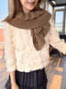 New Colour! Toasted Truffle Luxe Cashmere Ruffle Collar Wrap