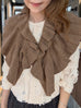 New Colour! Toasted Truffle Luxe Cashmere Ruffle Collar Wrap