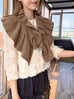 New Colour! Toasted Truffle Luxe Cashmere Ruffle Collar Wrap