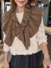 New Colour! Toasted Truffle Luxe Cashmere Ruffle Collar Wrap