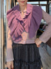 New Colour! Lilac Soufflé Luxe Cashmere Ruffle Collar Wrap