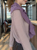 New Colour! Lilac Soufflé Luxe Cashmere Ruffle Collar Wrap