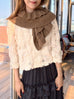 New Colour! Toasted Truffle Luxe Cashmere Ruffle Collar Wrap