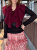 New Colour! Mulberry Velvet Luxe Cashmere Ruffle Collar Wrap