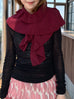 New Colour! Mulberry Velvet Luxe Cashmere Ruffle Collar Wrap