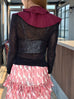 New Colour! Mulberry Velvet Luxe Cashmere Ruffle Collar Wrap