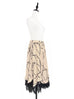Surprise Sale! Print Asymmetric Lace Trim Flowy Midi-Skirt