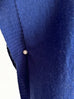 Blue/ Fuchsia Asymmetric Ruffles Luxuries Wool Ruana - Scarf