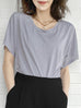 Dusty Purple Bow Detail Front/ back 2-Way Tee