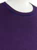 Deep Purple Extra-long Ruffled Sleeve Wool Blend Jumper